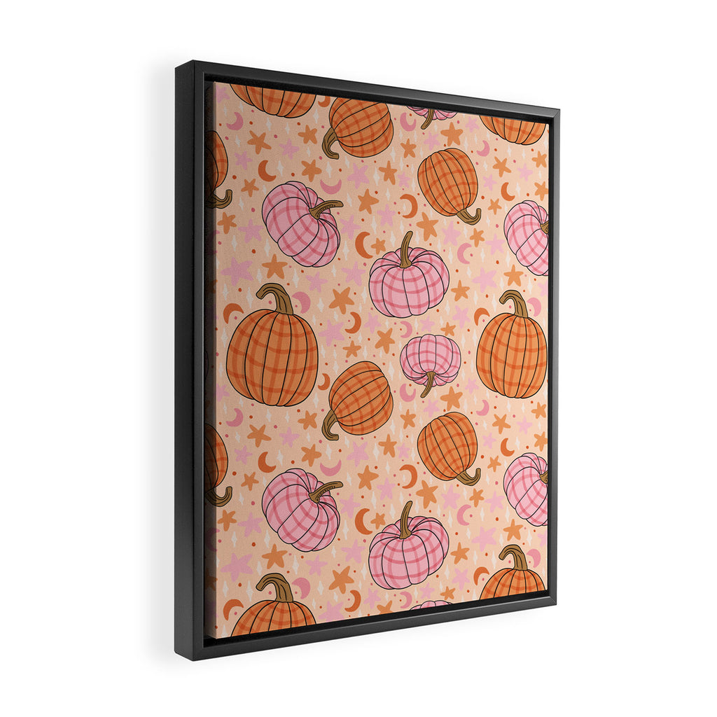 Pumpkin Print Framed Canvas Print Gallery Image 2