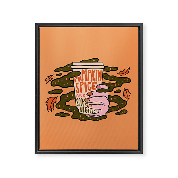 Pumpkin Spice and Spooky Nights Framed Canvas Print Gallery Image 1