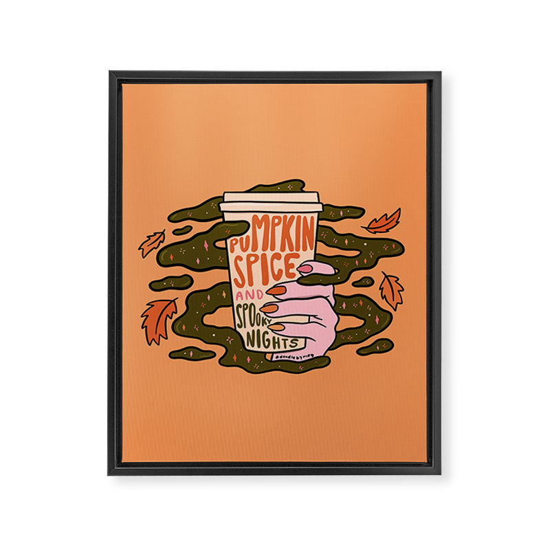 Pumpkin Spice and Spooky Nights Framed Canvas Print Gallery Image 8