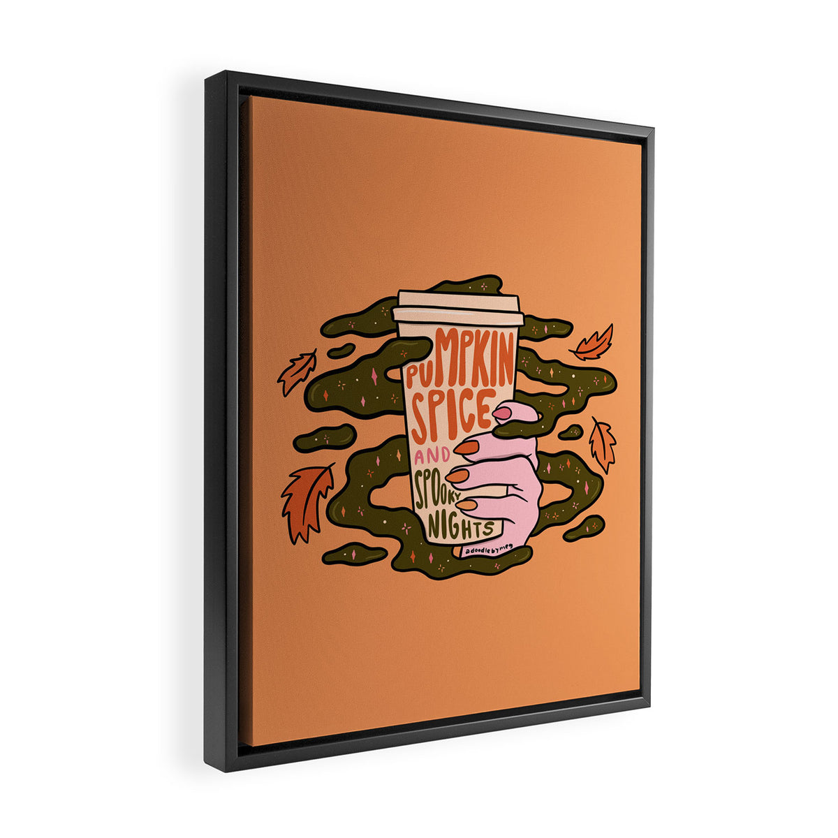 Pumpkin Spice and Spooky Nights Framed Canvas Print Gallery Image 2