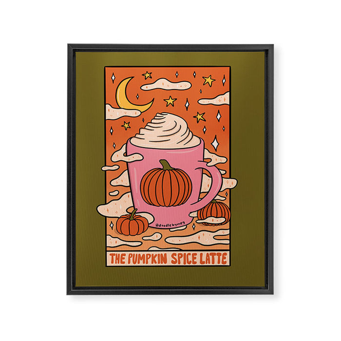 Pumpkin Spice Tarot Card Framed Canvas Print Gallery Image 1