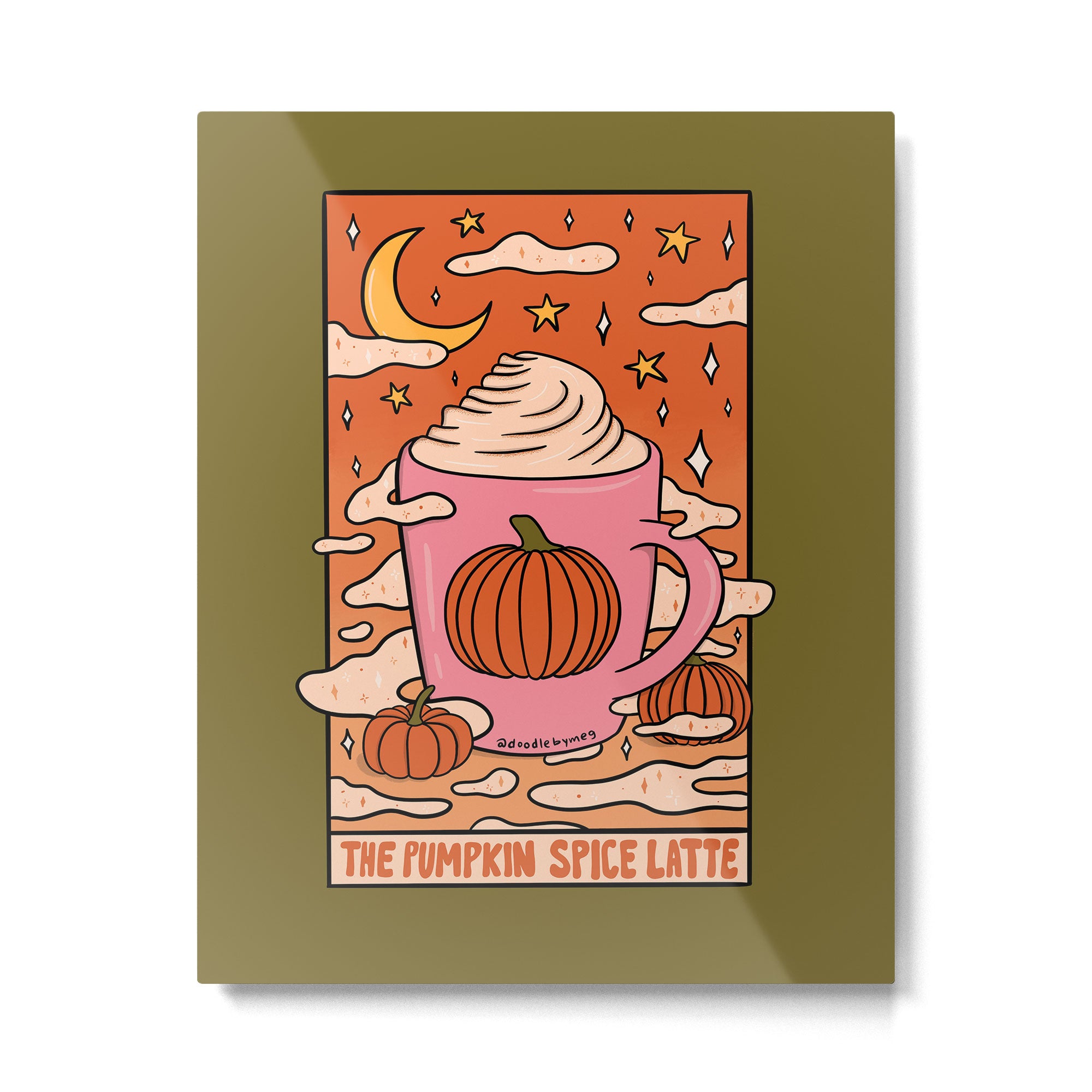 Pumpkin Spice Tarot Card Metal Print Gallery Image 6