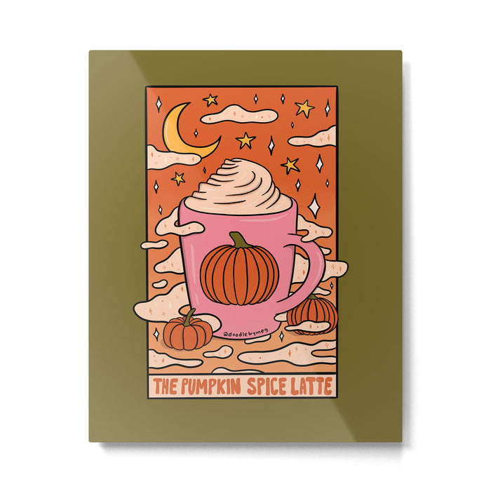 Pumpkin Spice Tarot Card Metal Print Gallery Image 1