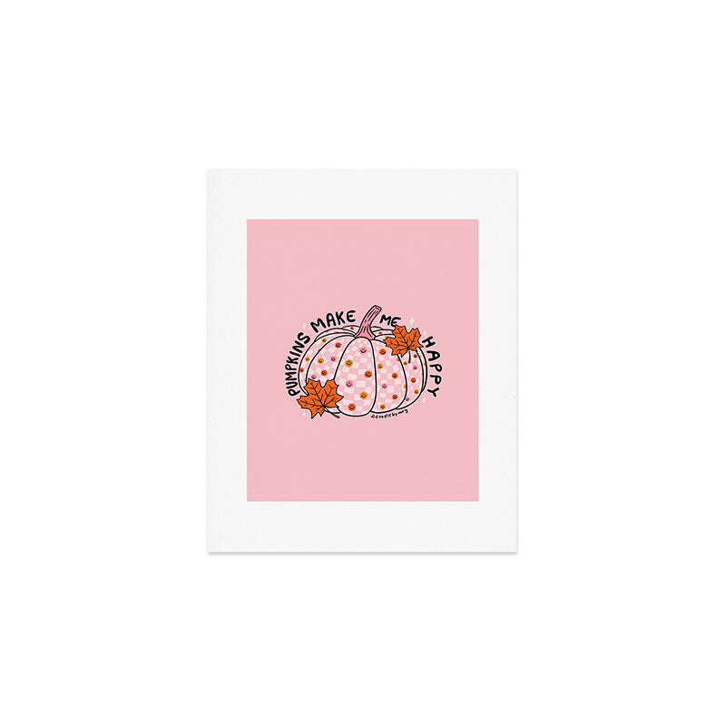 Pumpkins Make Me Happy Art Print Gallery Image 1
