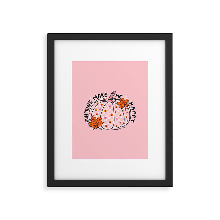 Pumpkins Make Me Happy Framed Art Print Gallery Image 1