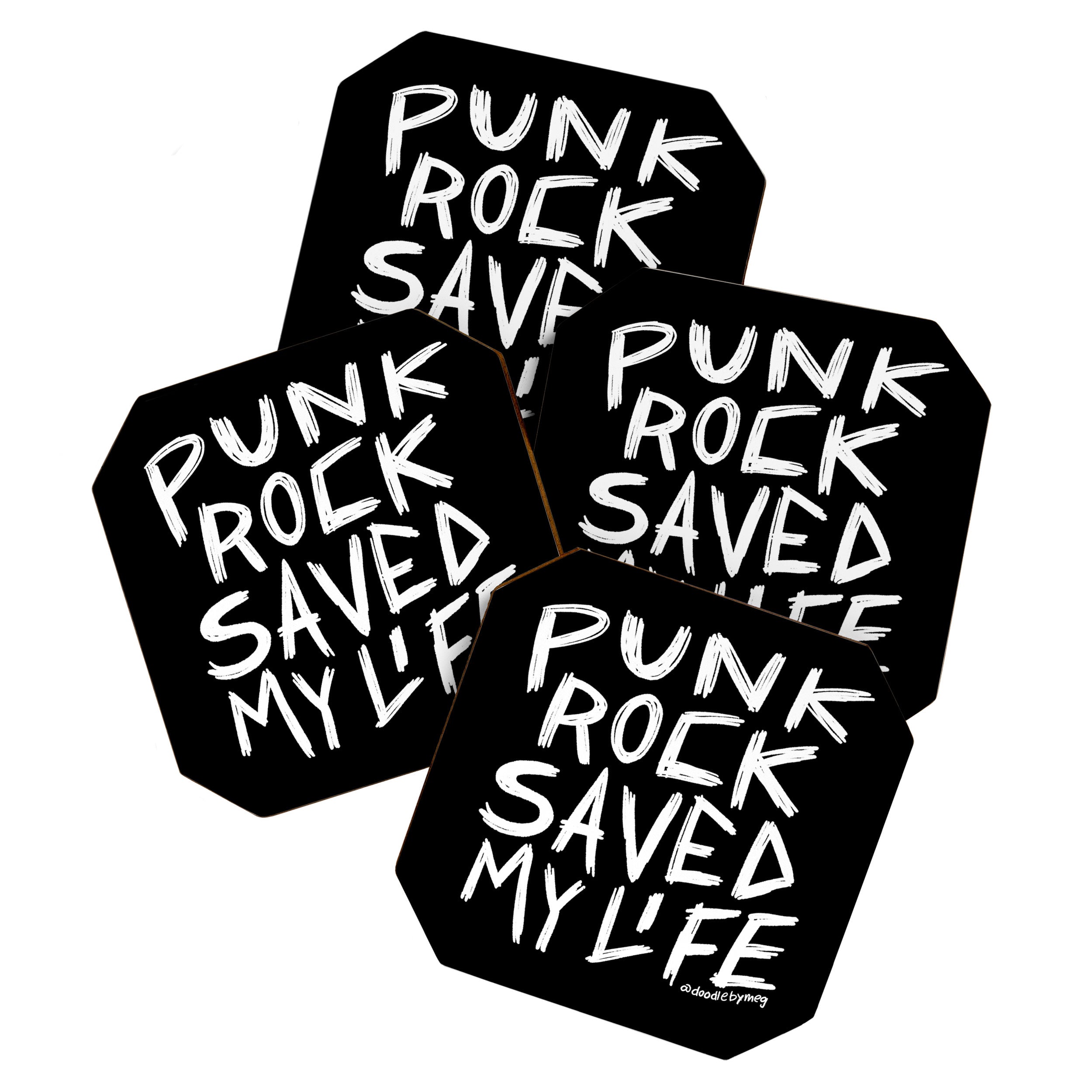 Punk Rock Saved My Life Coaster Gallery Image 1