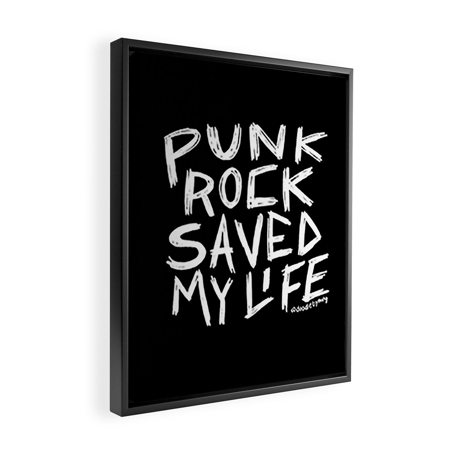 Punk Rock Saved My Life Framed Canvas Print Gallery Image 2