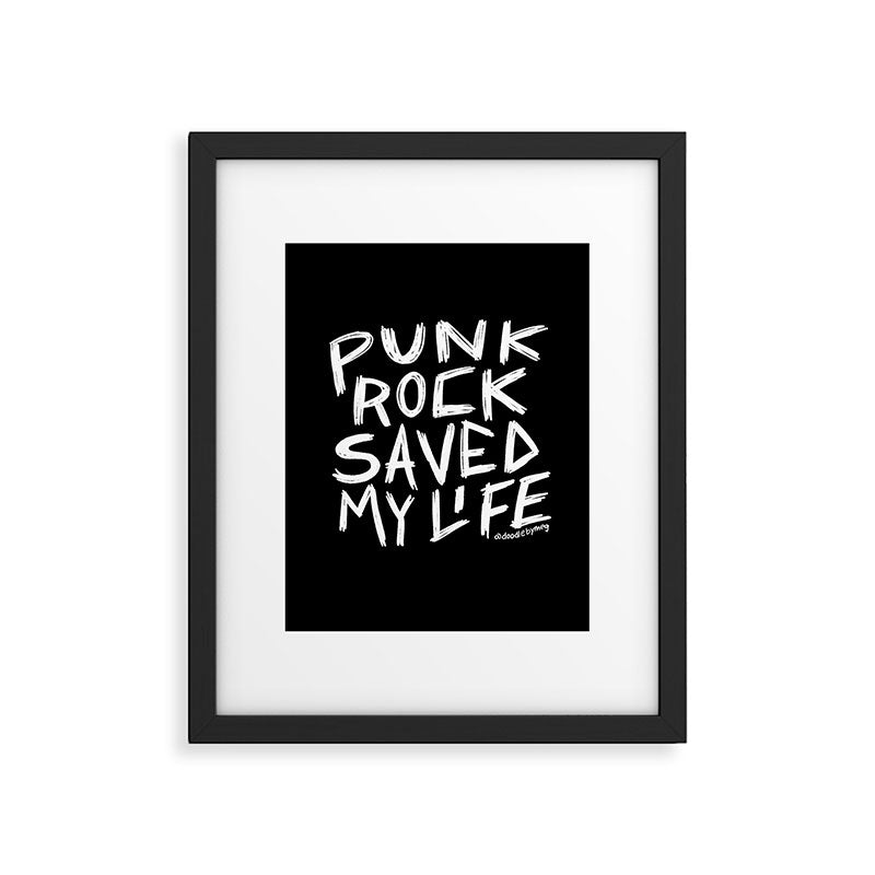 Punk Rock Saved My Life Framed Art Print Gallery Image 6