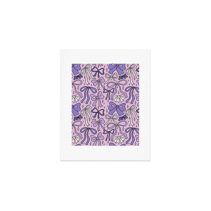 Purple Bow Print Art Print Gallery Image 1