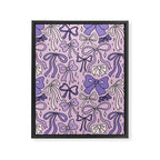 Purple Bow Print Framed Canvas Print Gallery Image 8