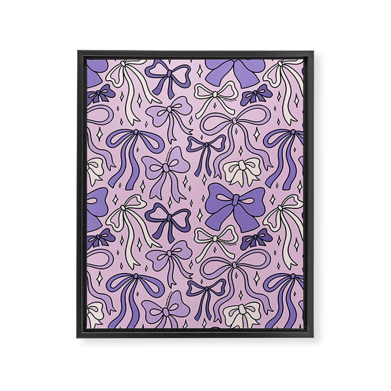 Purple Bow Print Framed Canvas Print Gallery Image 8