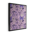 Purple Bow Print Framed Canvas Print Gallery Image 2