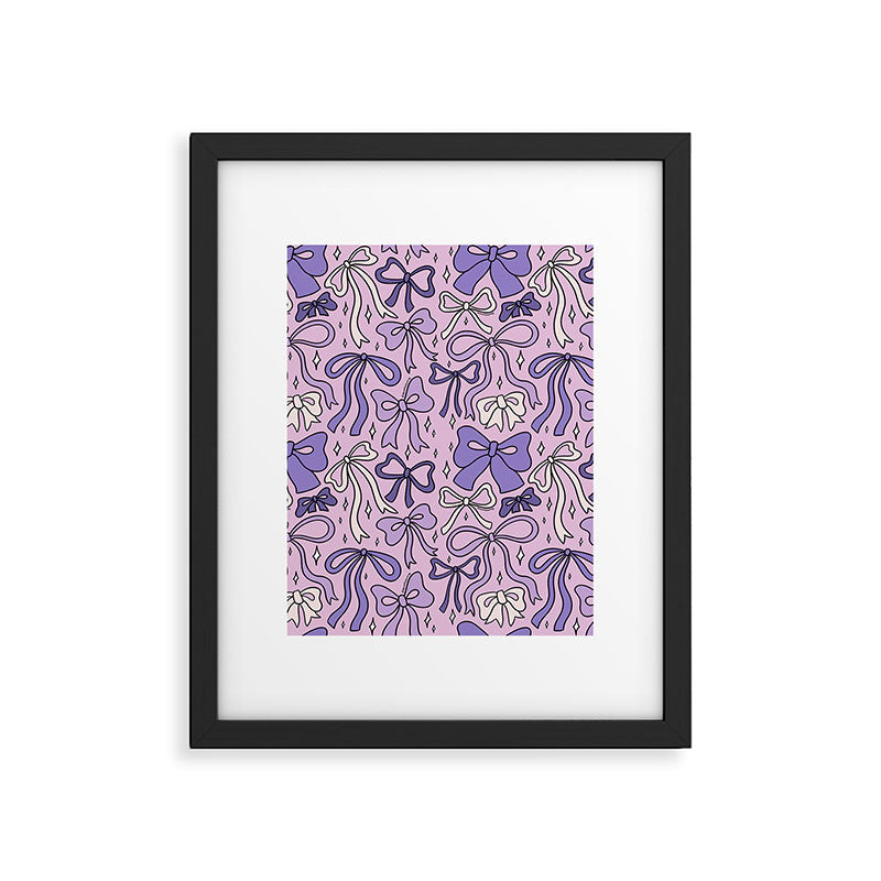 Purple Bow Print Framed Art Print Gallery Image 6
