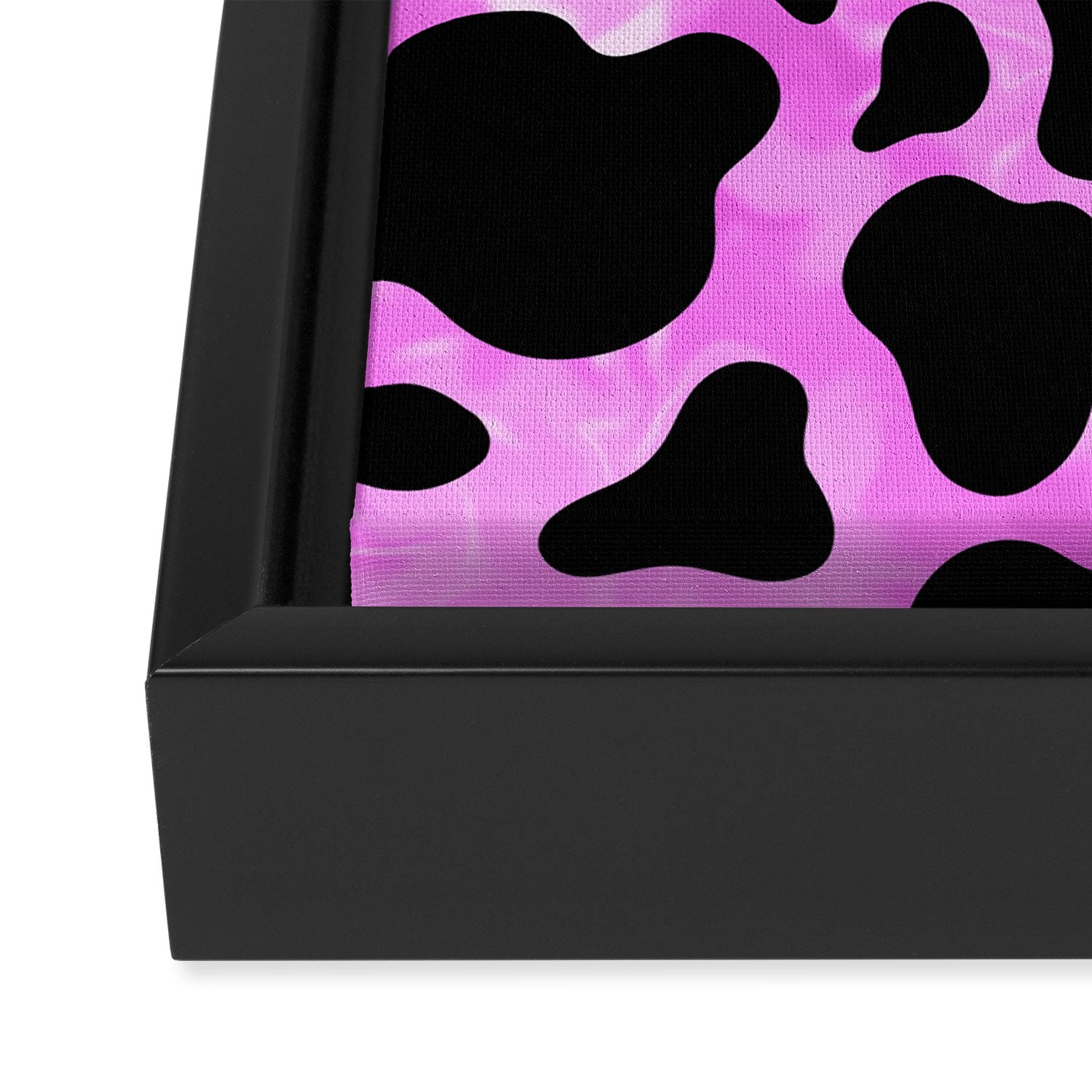 Purple Cow Print Framed Canvas Print Gallery Image 3