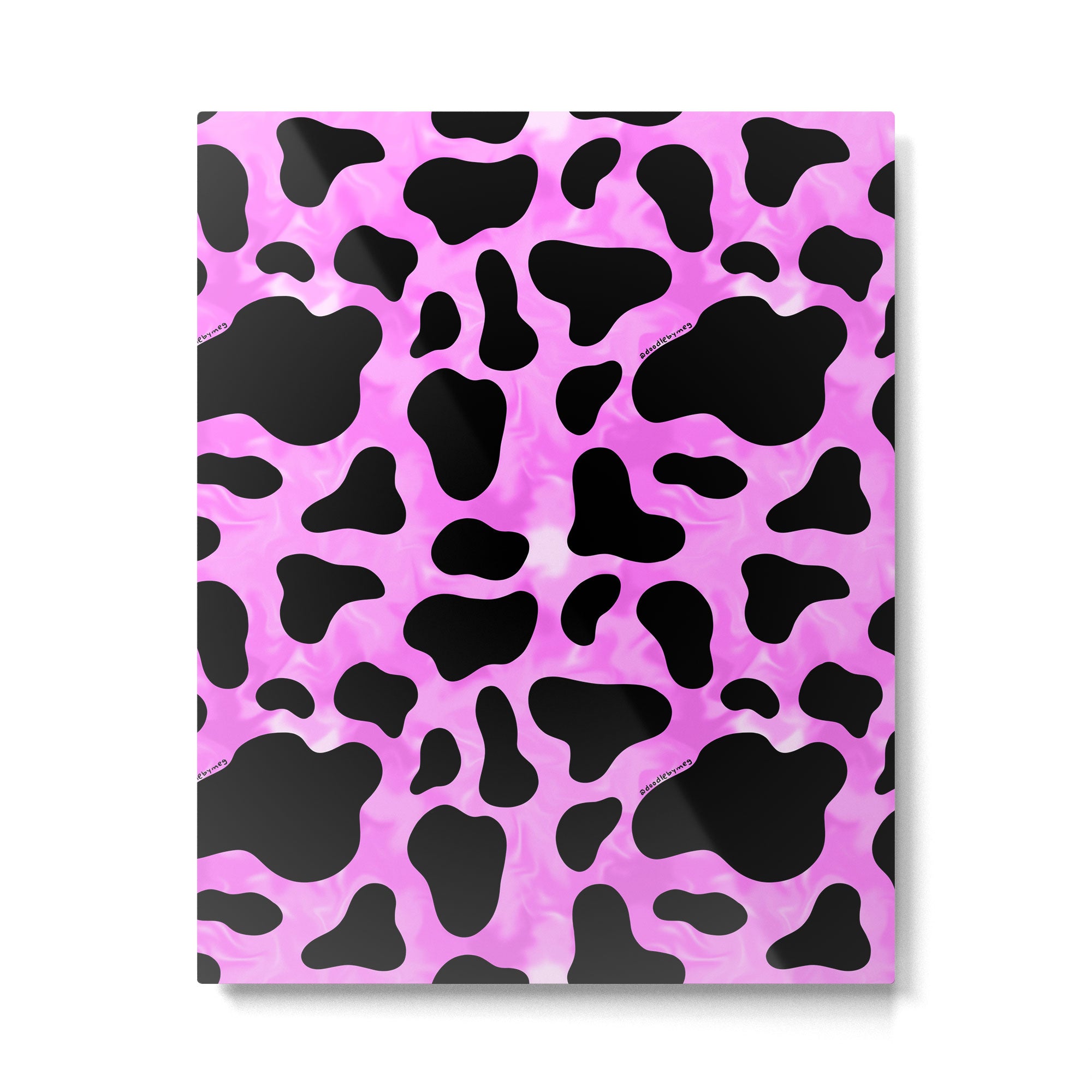 Purple Cow Print Metal Print Gallery Image 6