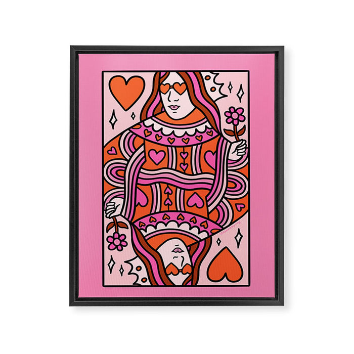Queen of Hearts Framed Canvas Print Gallery Image 1
