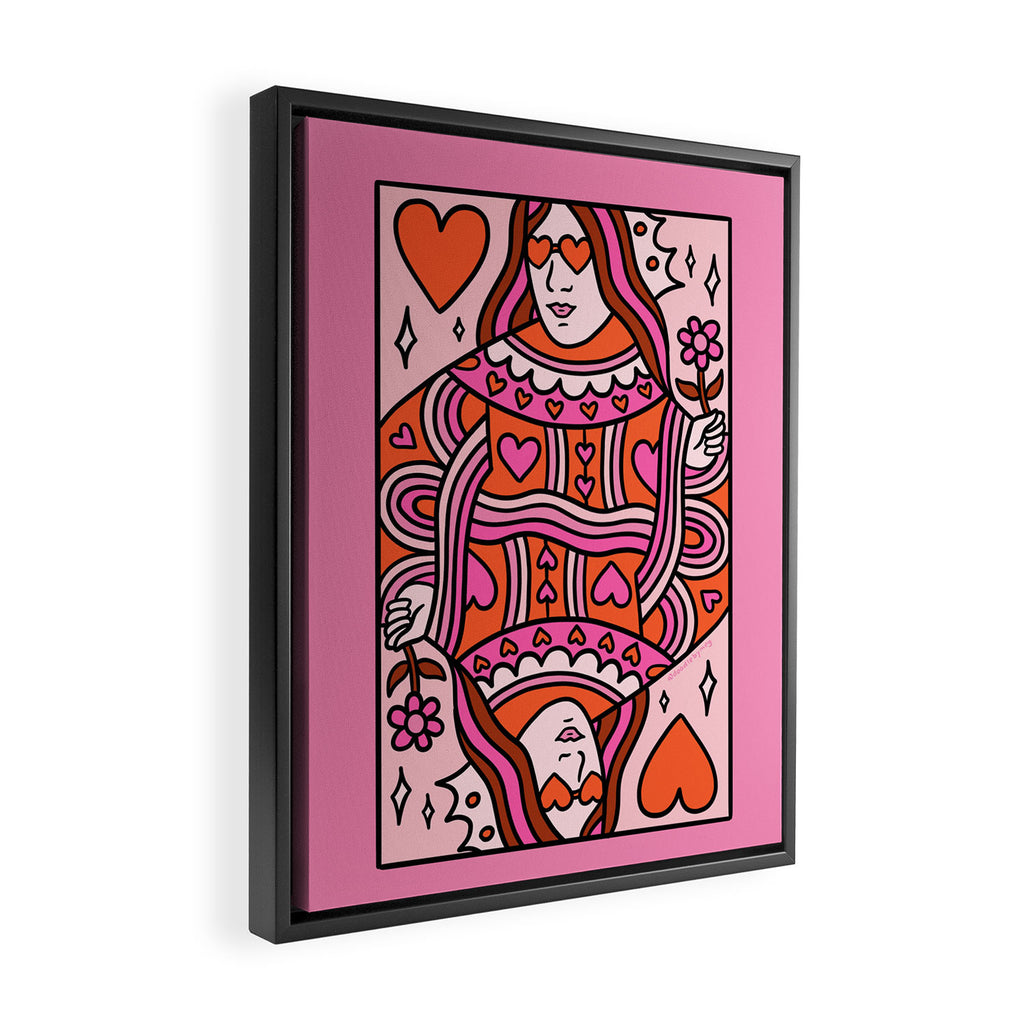 Queen of Hearts Framed Canvas Print Gallery Image 2
