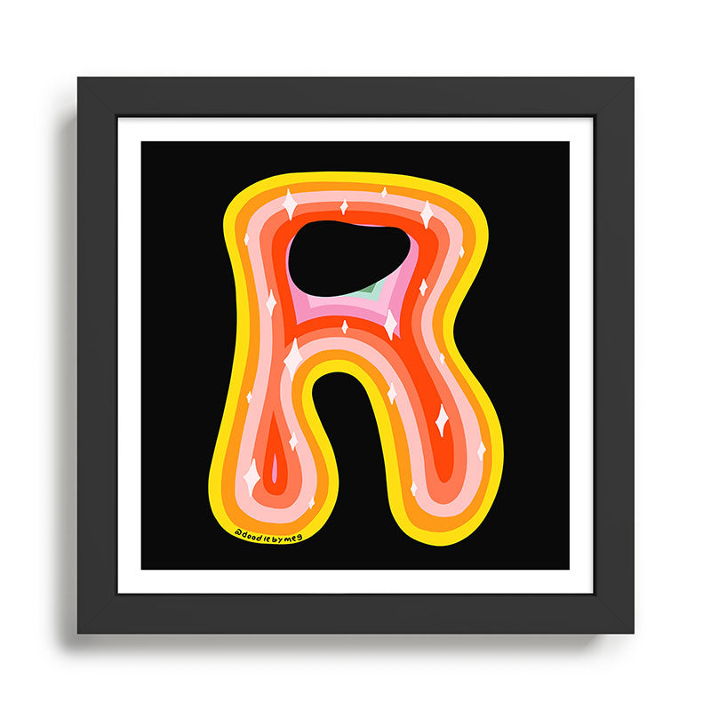R Rainbow Framed Art Print Gallery Image 1