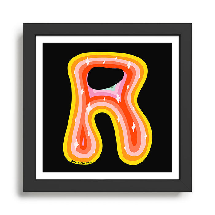 R Rainbow Framed Art Print Gallery Image 1