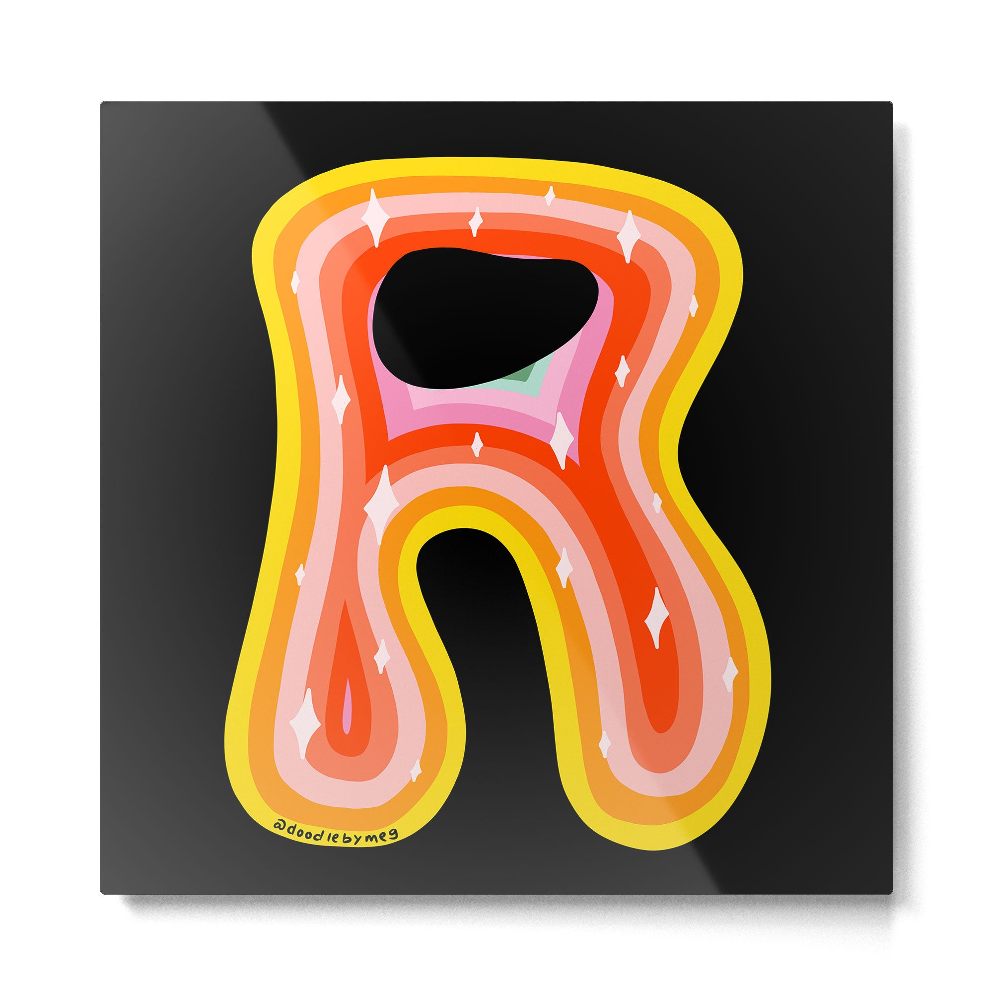 R Rainbow Metal Print Gallery Image 2
