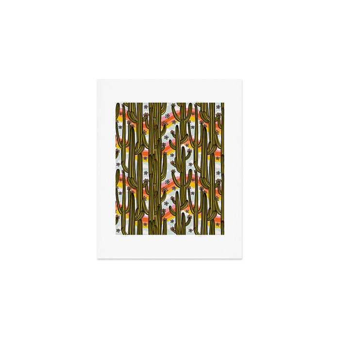Rainbow and Cacti Print Art Print Gallery Image 1
