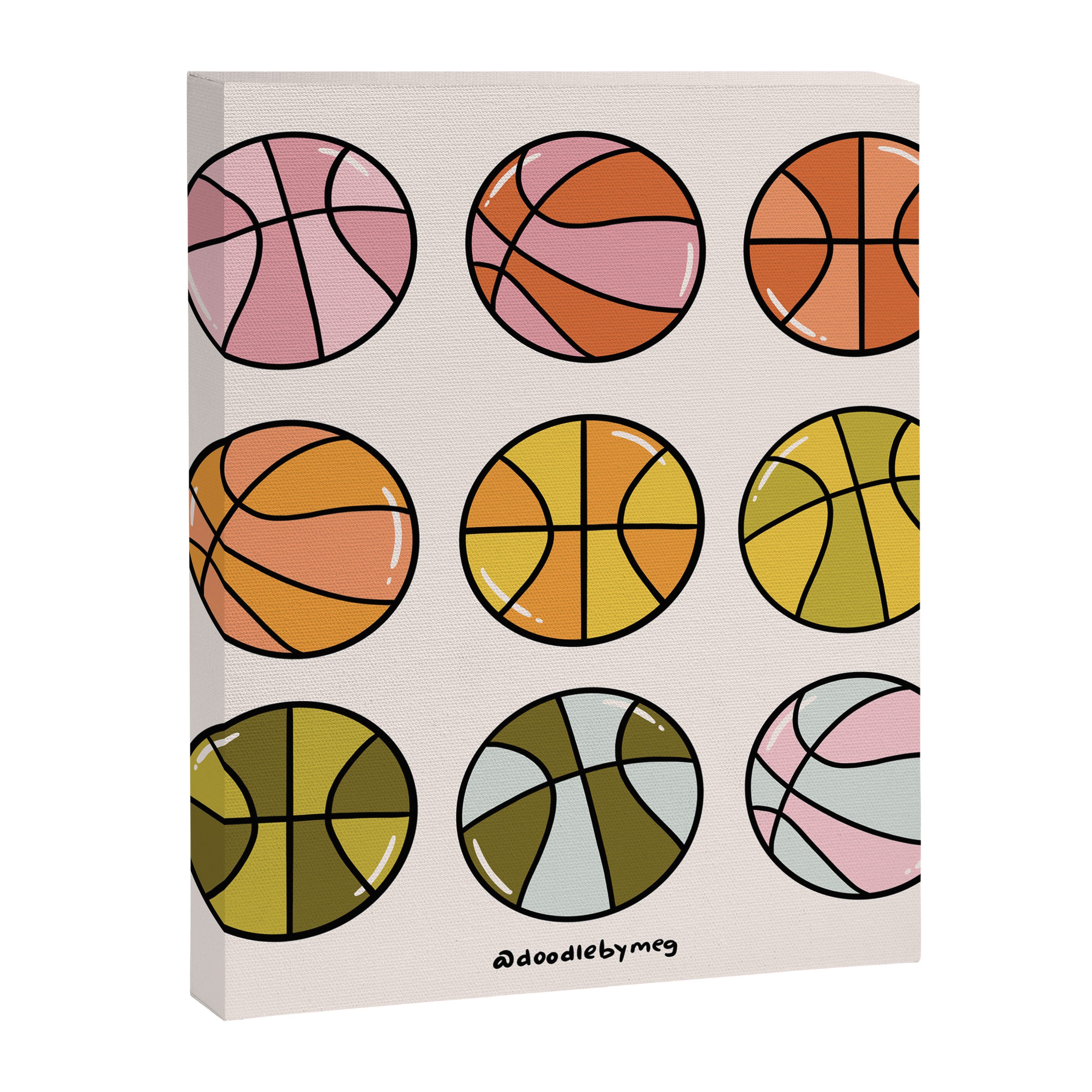 Rainbow Basketballs Canvas Print Gallery Image 6