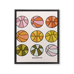 Rainbow Basketballs Framed Canvas Print Gallery Image 6