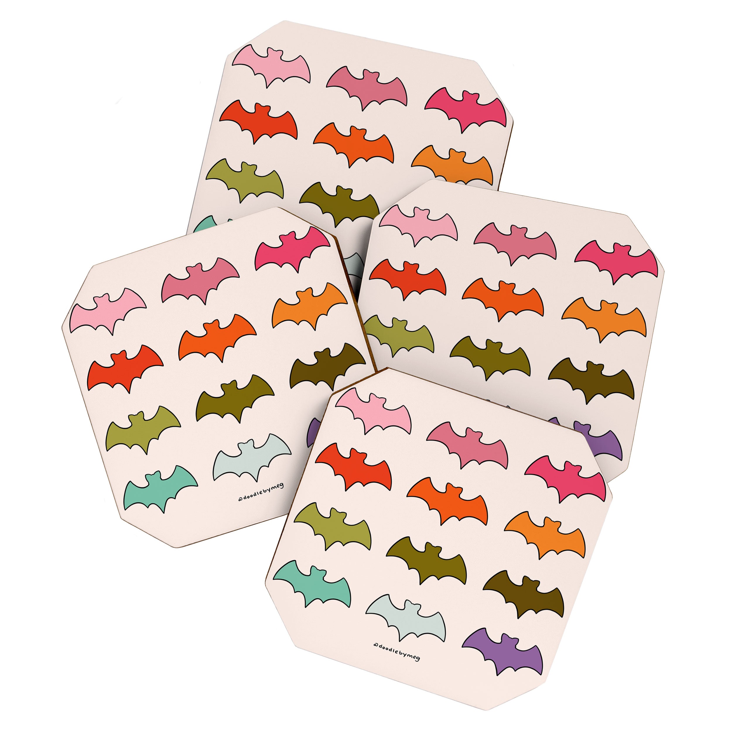 Rainbow Bats Coaster Gallery Image 1