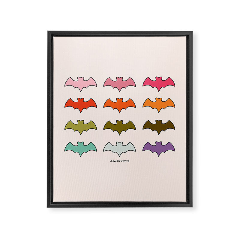 Rainbow Bats Framed Canvas Print Gallery Image 8