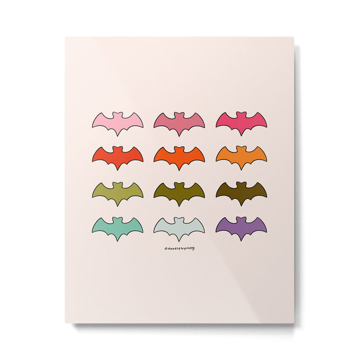 Rainbow Bats Metal Print Gallery Image 1
