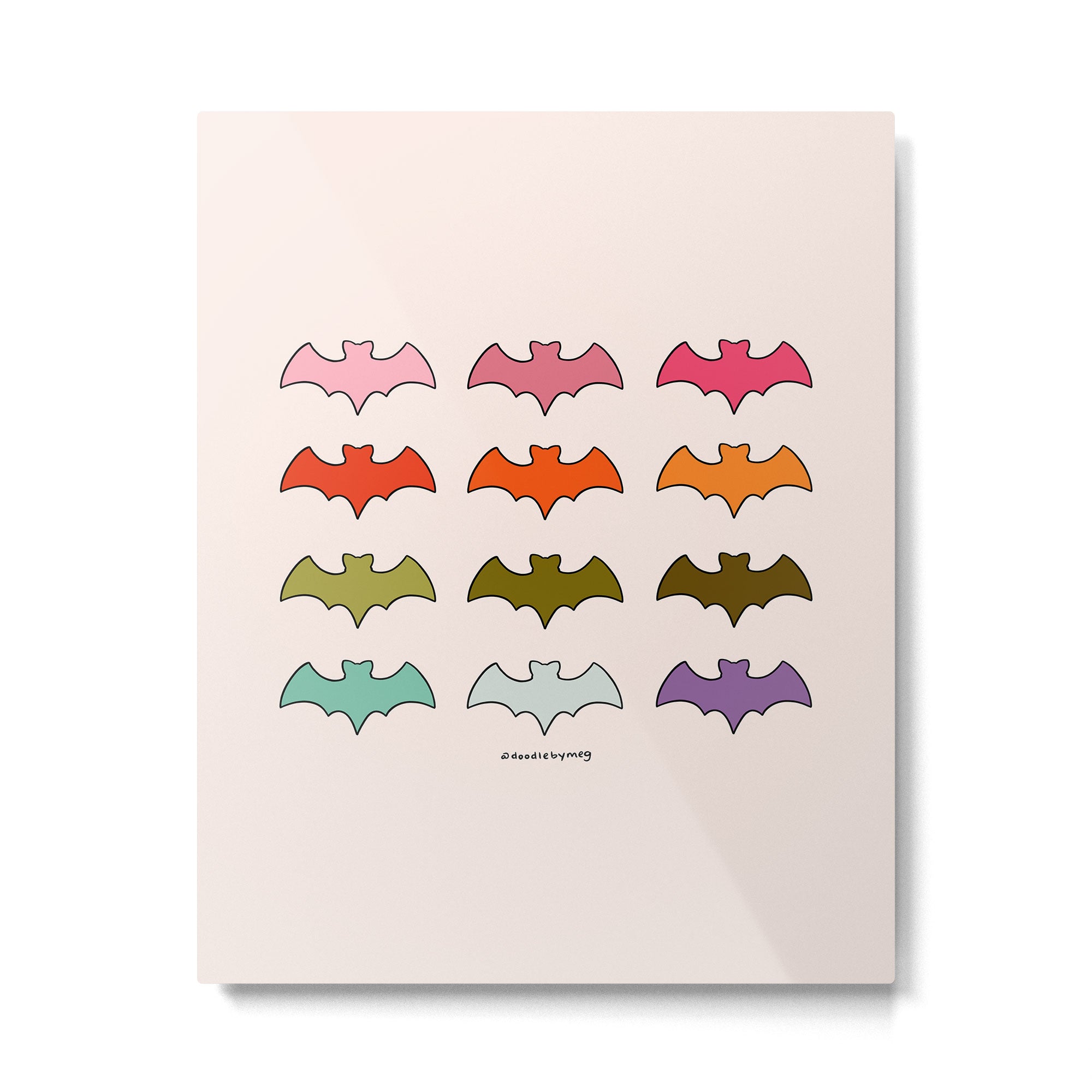 Rainbow Bats Metal Print Gallery Image 6