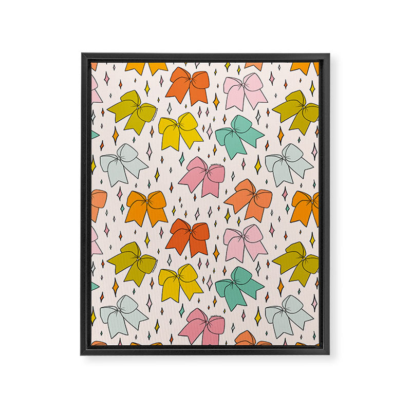 Rainbow Bow Print Framed Canvas Print Gallery Image 8