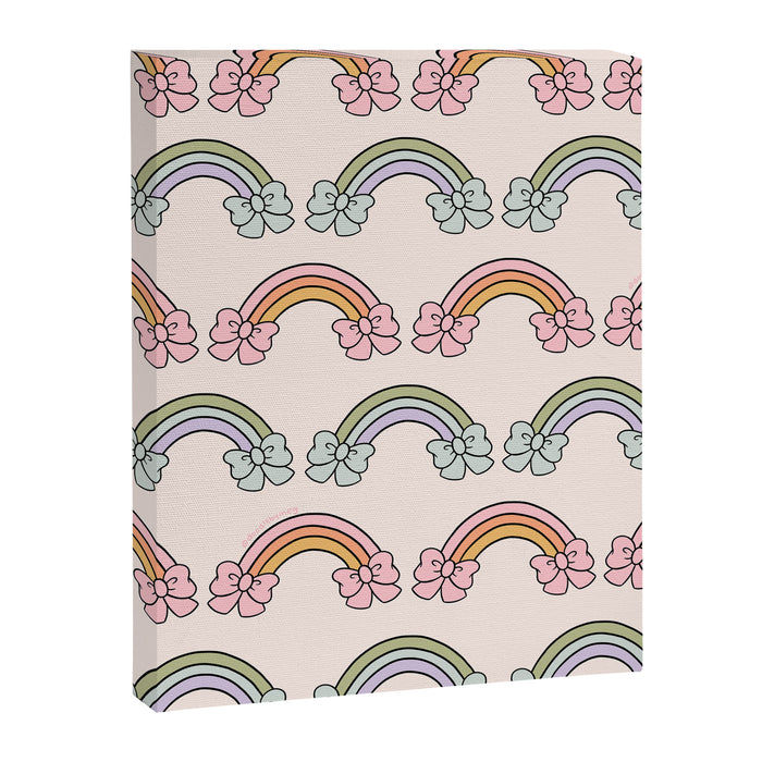 Rainbow Bow Print Canvas Print Gallery Image 1