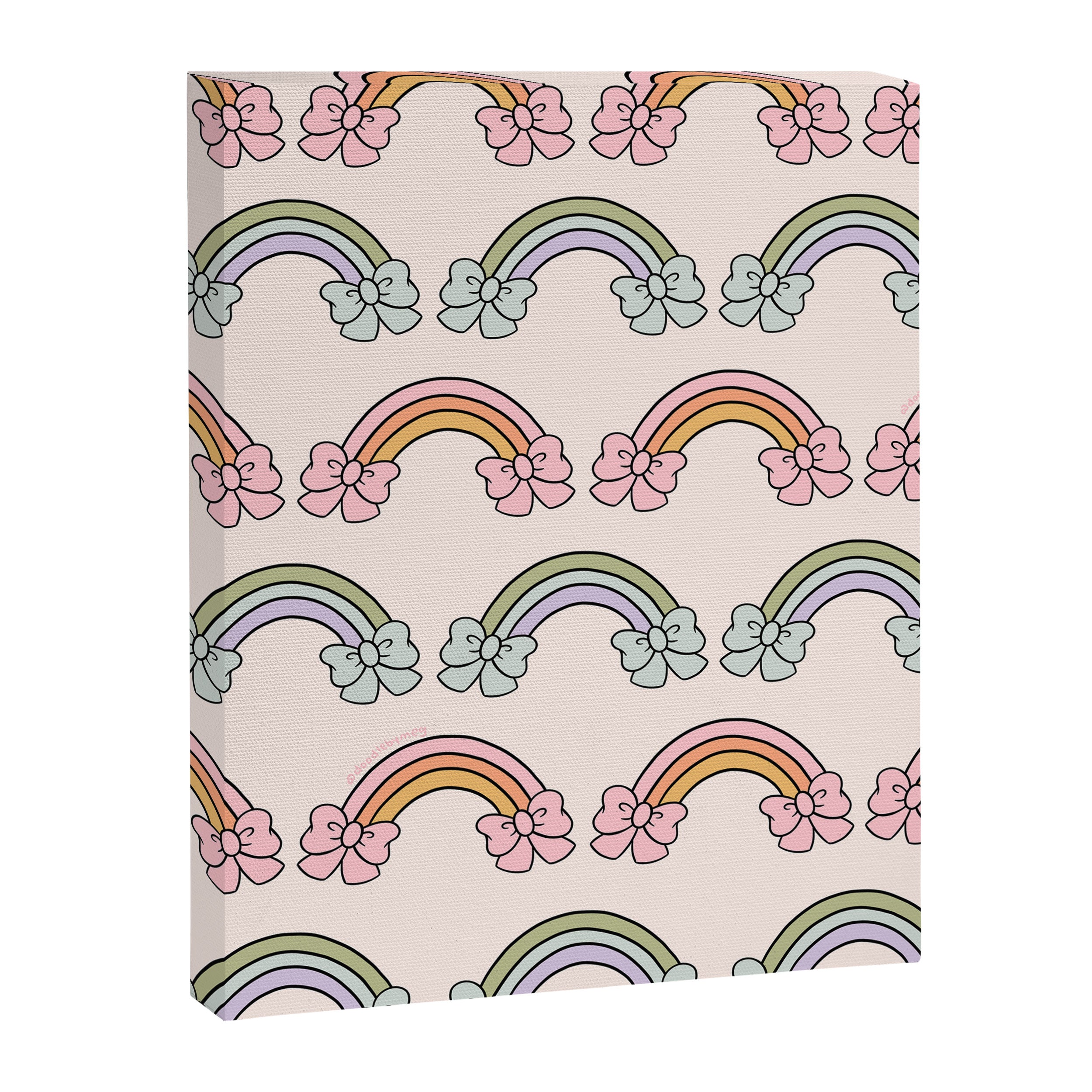 Rainbow Bow Print Canvas Print Gallery Image 8