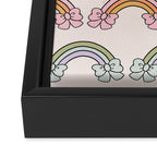 Rainbow Bow Print Framed Canvas Print Gallery Image 3