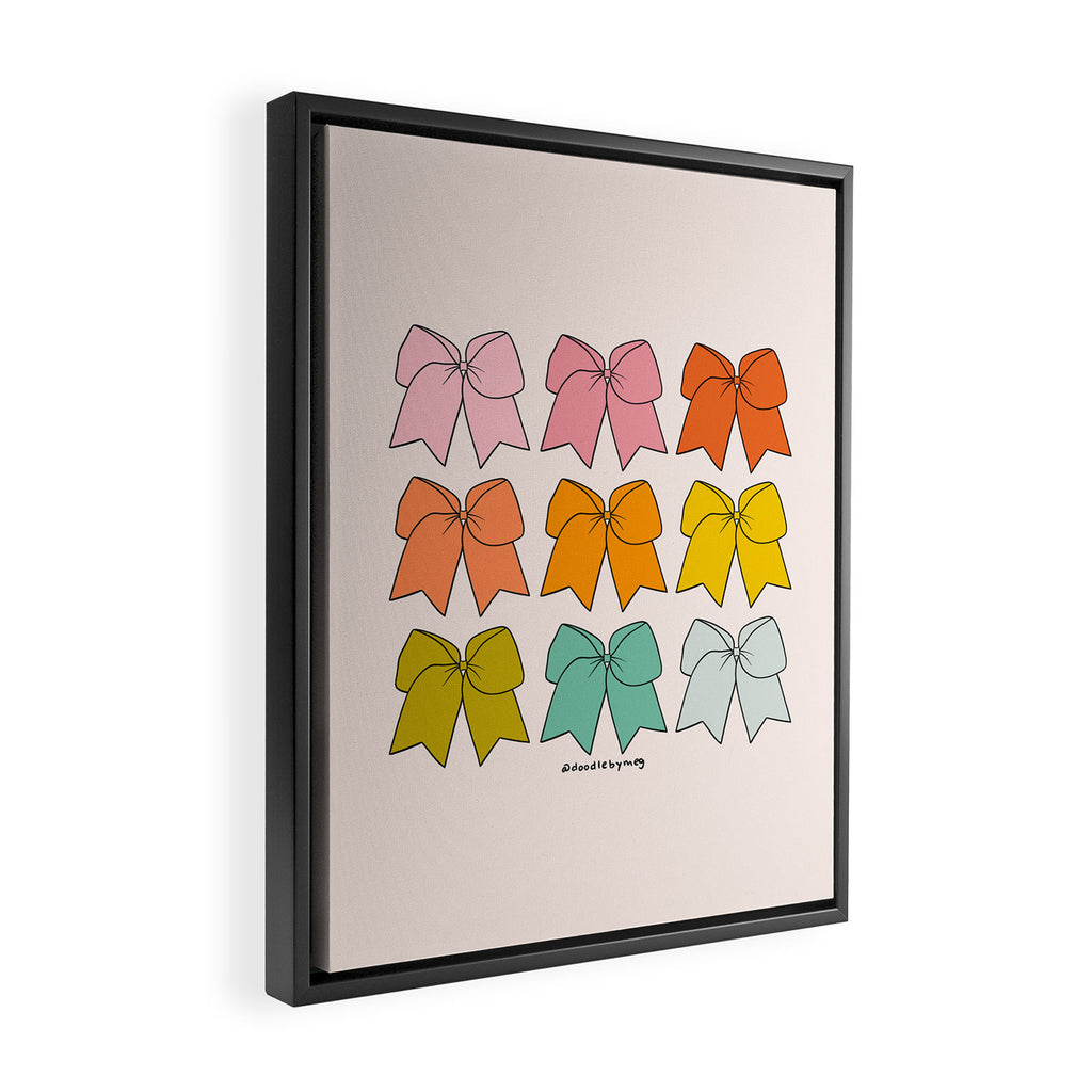 Rainbow Bows Framed Canvas Print Gallery Image 2