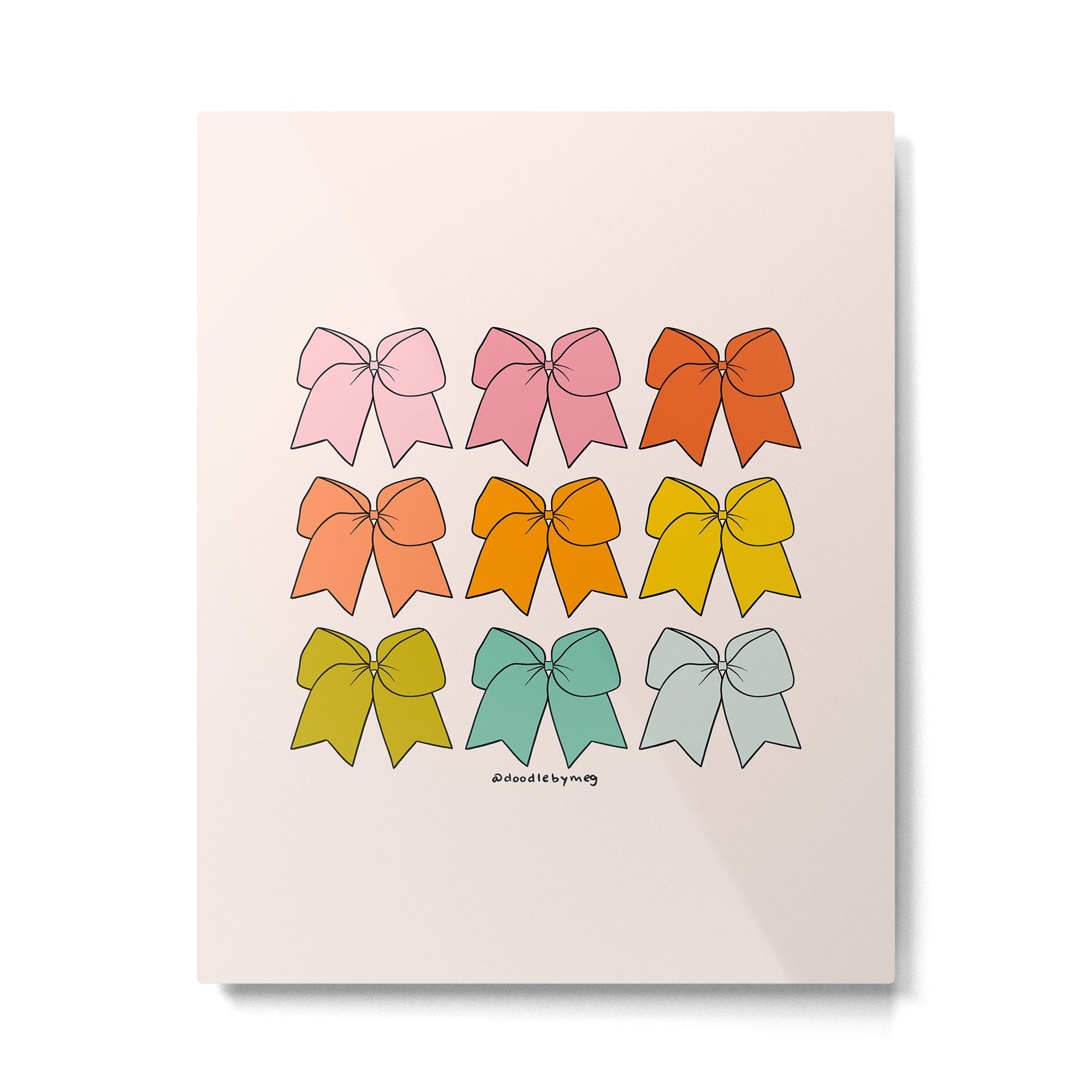 Rainbow Bows Metal Print Gallery Image 6