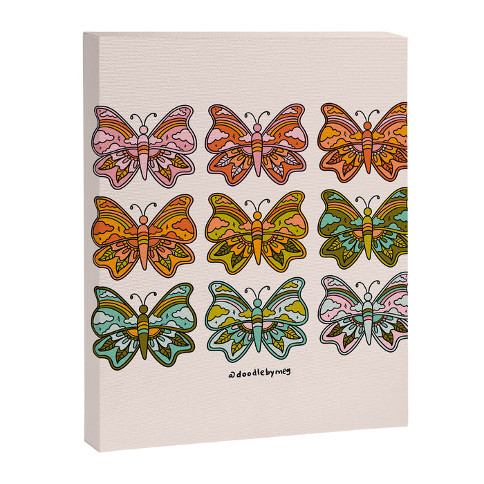 Rainbow Butterflies Canvas Print Gallery Image 1