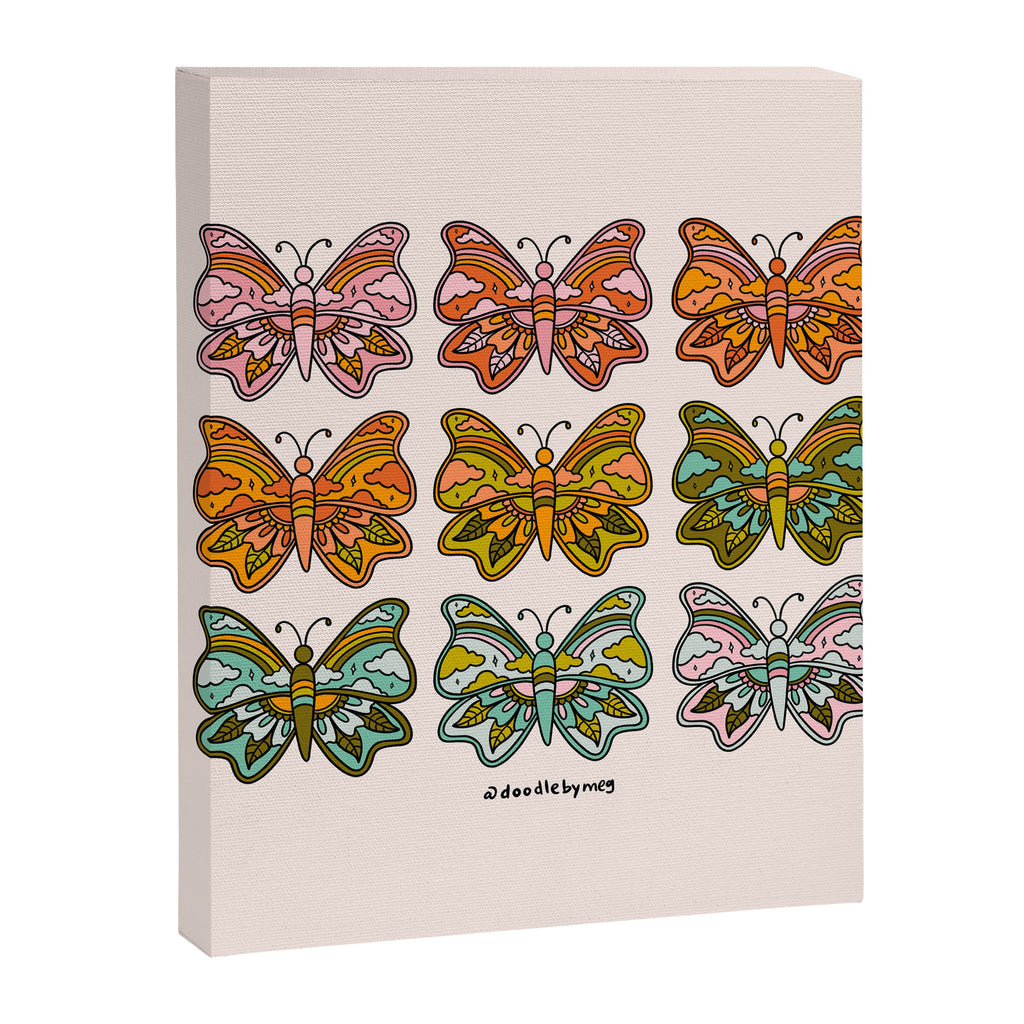 Rainbow Butterflies Canvas Print Gallery Image 8