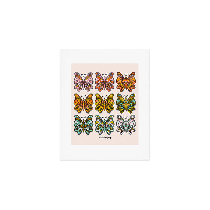Rainbow Butterflies Art Print Gallery Image 1
