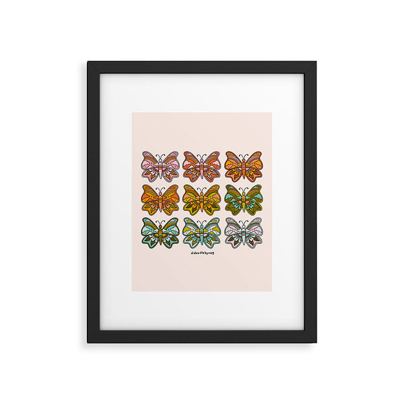Rainbow Butterflies Framed Art Print Gallery Image 6