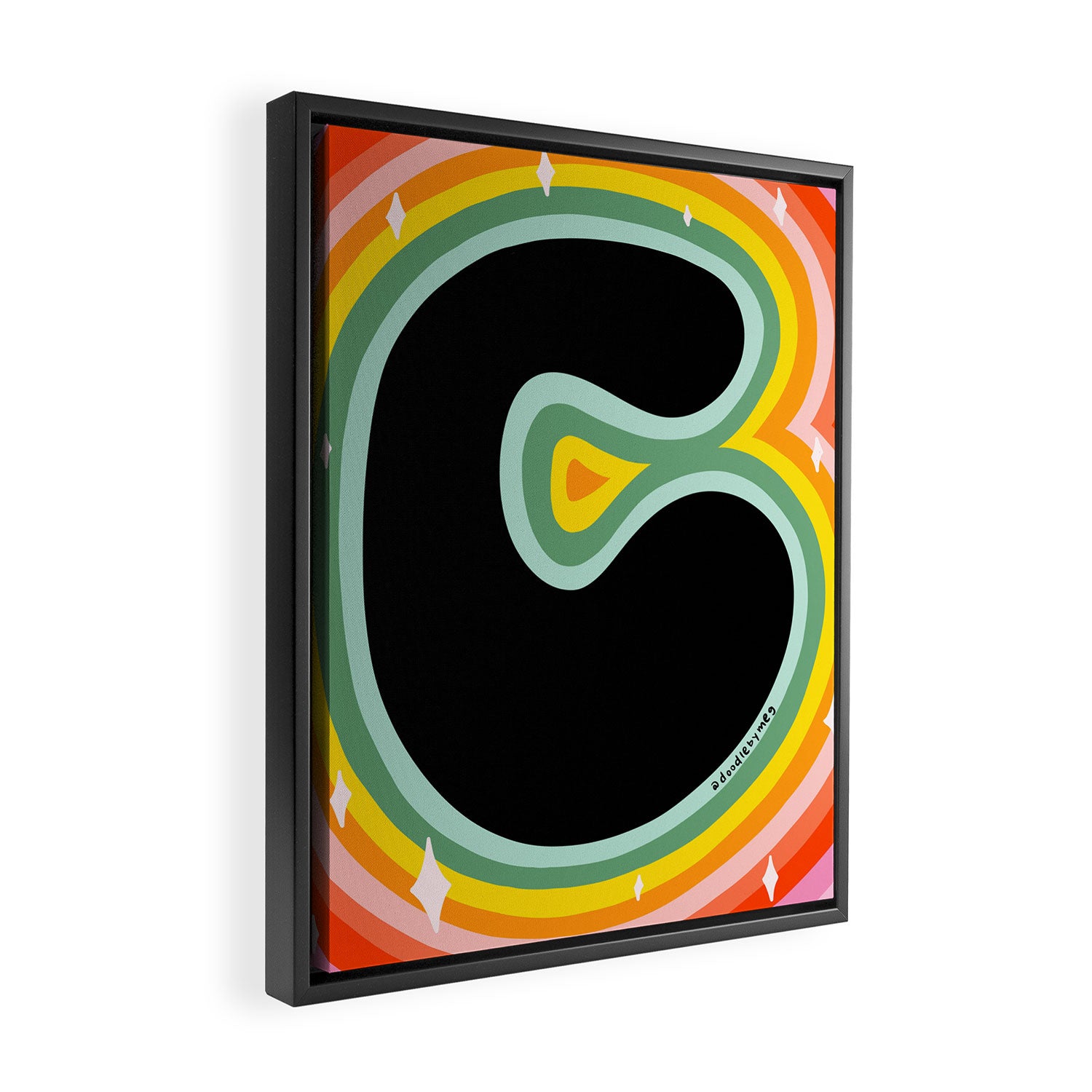 Rainbow C Framed Canvas Print Gallery Image 2