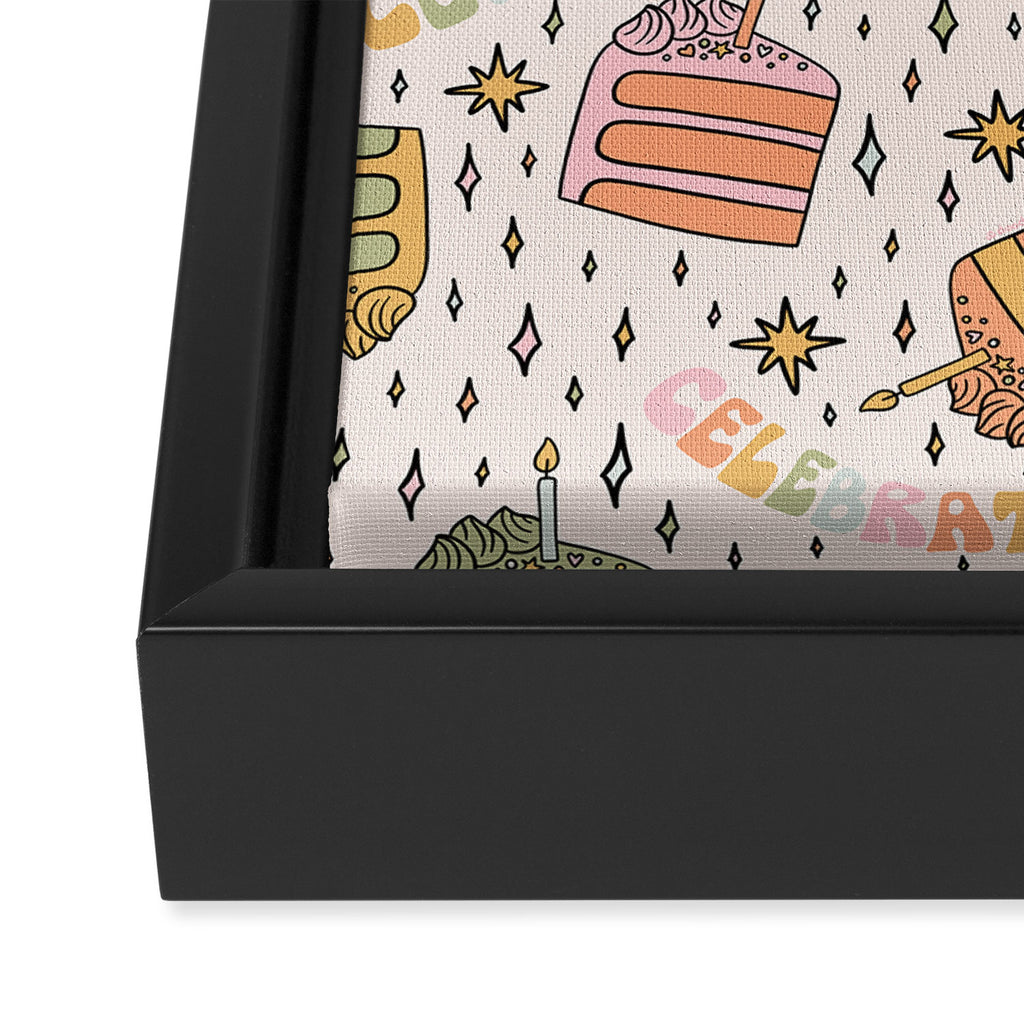 Rainbow Cake Print Framed Canvas Print Gallery Image 3