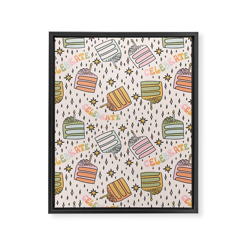 Rainbow Cake Print Framed Canvas Print Gallery Image 8