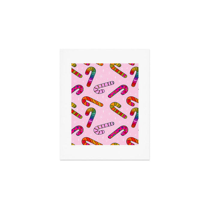 Rainbow Candy Canes Art Print Gallery Image 1