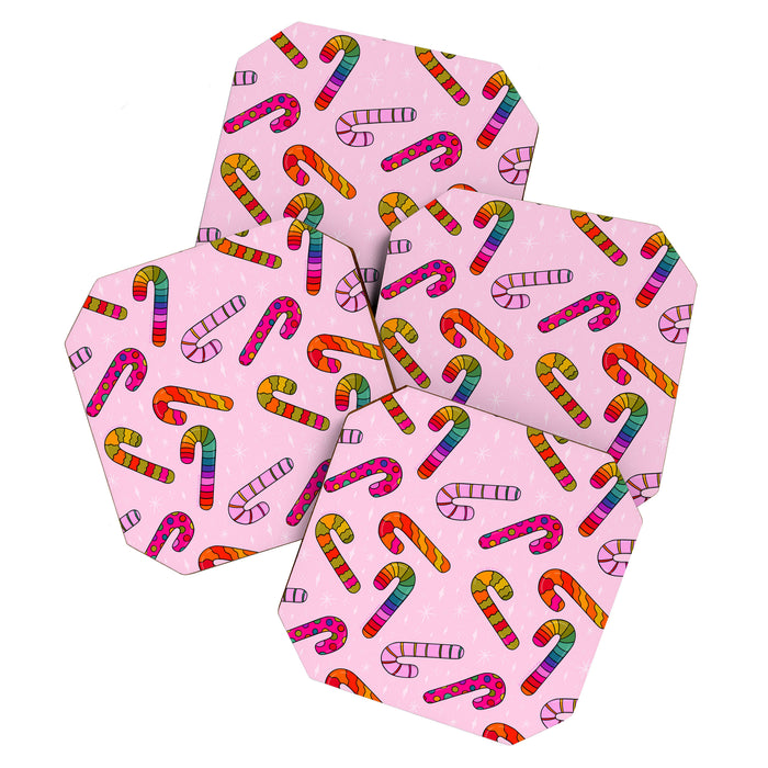 Rainbow Candy Canes Coaster Gallery Image 1