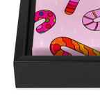 Rainbow Candy Canes Framed Canvas Print Gallery Image 3