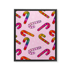Rainbow Candy Canes Framed Canvas Print Gallery Image 8