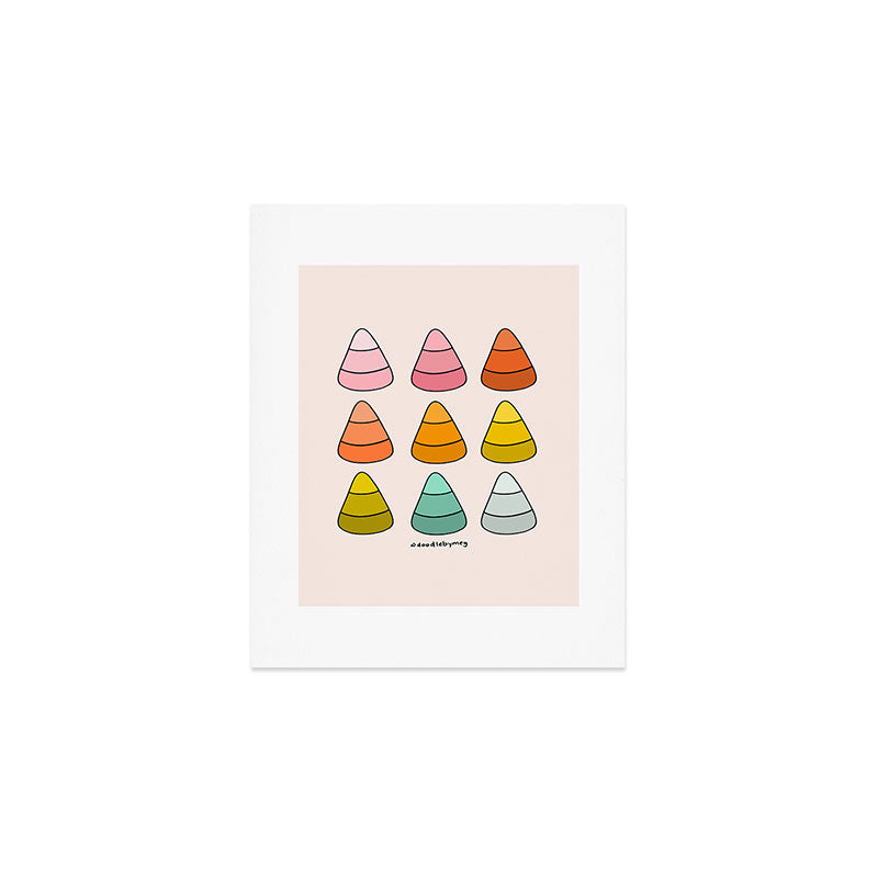Rainbow Candy Corns Art Print Gallery Image 1