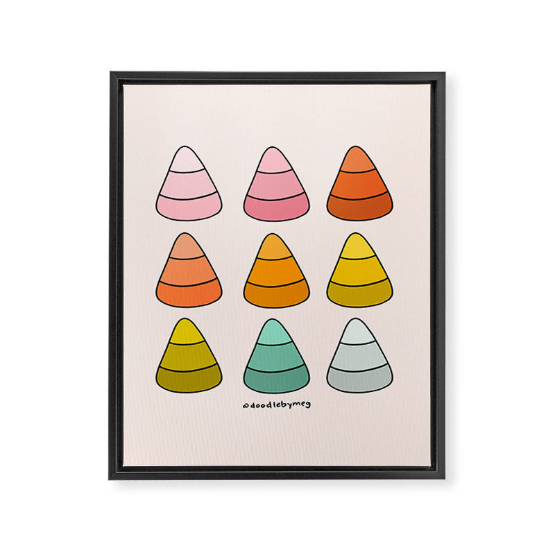 Rainbow Candy Corns Framed Canvas Print Gallery Image 8